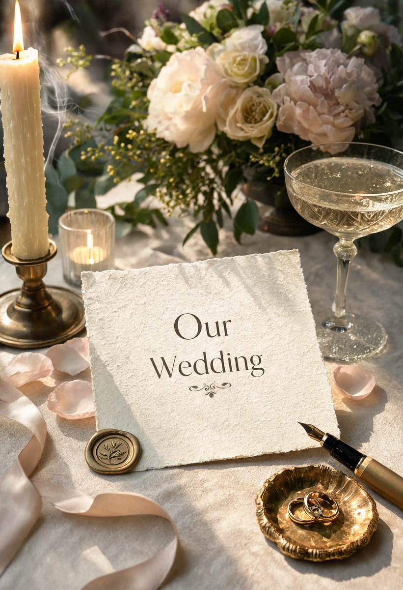 Emerald Gold Wedding Invitation Template