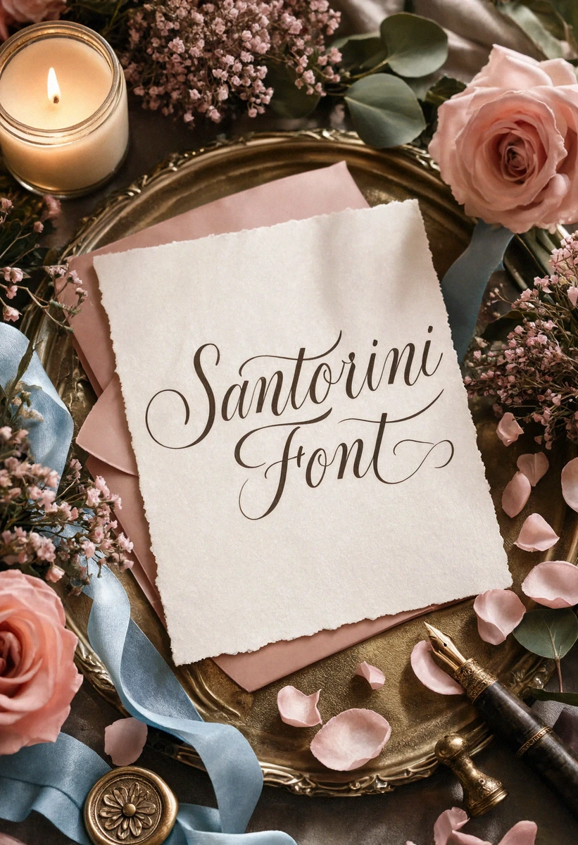 Santorini Luxury Signature Font
